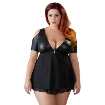 14541-cottelli-curves-flared-babydoll-black-Limassol-sexshop