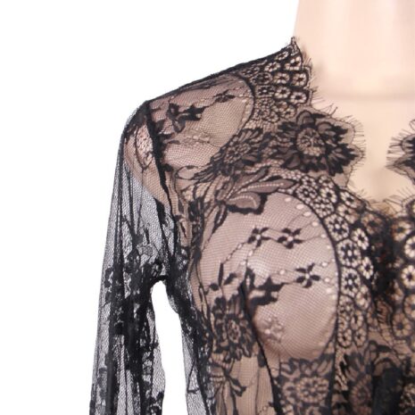 9071-floral-lace-kimono-with-string-black-sexshop-Limassol