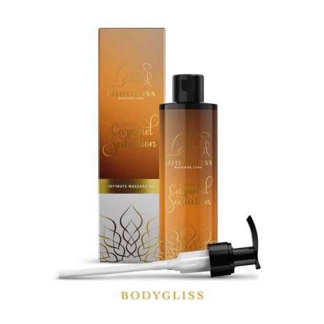 BODYGLISS-6019924517536-bodygliss-massage-oil-lubricant-toffee-caramel-150ml-sex-shop-limassol