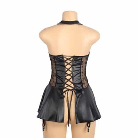 ΕΚ-R81347-1-BLACK-GARTER-MINI-DRESS-black-faux-leather-lace-garter-mini-dress-love-shop-cy