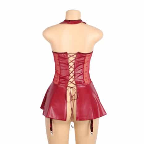 ΕΚ-R81347-2-RED-GARTER-MINI-DRESS-red-faux-leather-lace-garter-mini-dress-love-shop-germasogia
