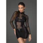 11975-noir-handmade-powerwetlook-tulle-embroidered-minidress-cyprus-sex-shop-limassol