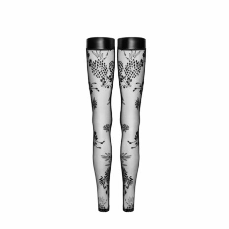 15205-Noir-Handmade-Tulle-stockings-with-Powerwetlook-Band-sxshop-limassol