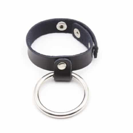 18451-leather-ring-strap-with-attached-metal-penis-ring-limassol-sexshop