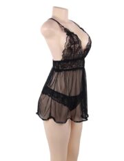 Plus-Size-Mesh-Chemise-with-String-85793