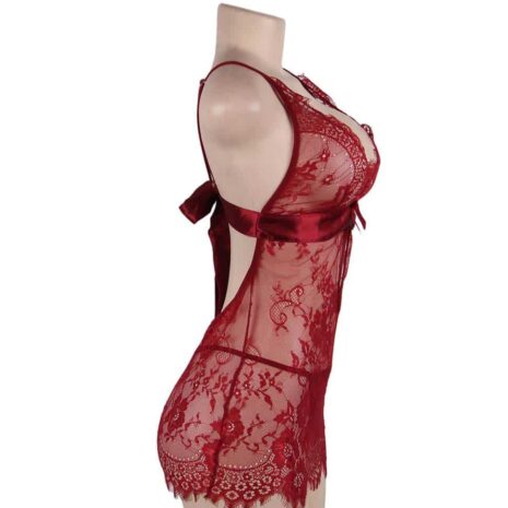 Plus-Size-Please-Me-Red-Babydoll-with-String-limassol-sexshop