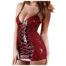 Red-Vinyl-Lace-Mini-Dress-LOVESHOP-CY