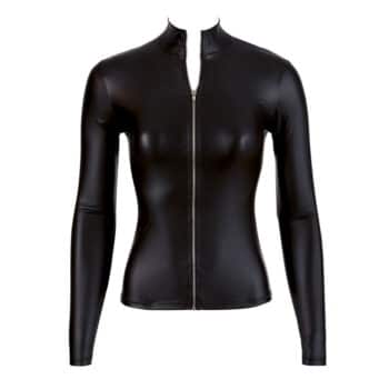 14597-Cottelli-Wetlook-Long-Sleeve-Top-with-Zip-sexshop-paphos