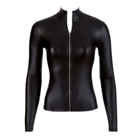 14597-Cottelli-Wetlook-Long-Sleeve-Top-with-Zip-sexshop-paphos