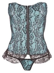 Green-Satin-Lace-Corsage-Top-with-String-78329