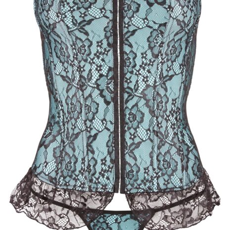Green-Satin-Lace-Corsage-Top-with-String-78329