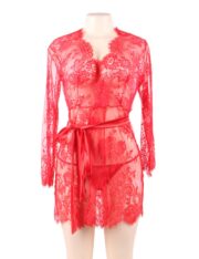 Plus-Size-Floral-Lace-Kimono-with-String-Red-87501