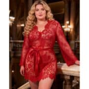 9107-Plus-Size-Floral-Lace-Kimono-with-String-Red-sexshop-Omonias